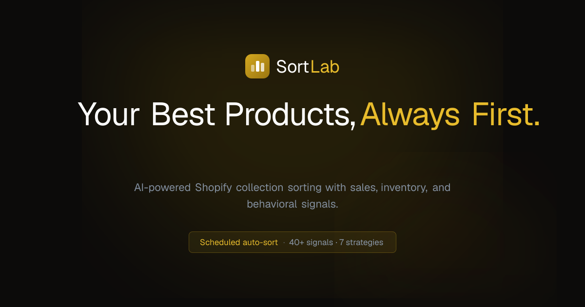 SortLab: Your Store's AI Merchandiser